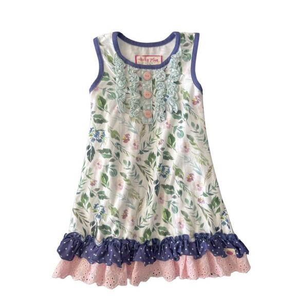 NWT Cheeky Plum Floral Tank Dress 6-12m - Picture 1 of 6